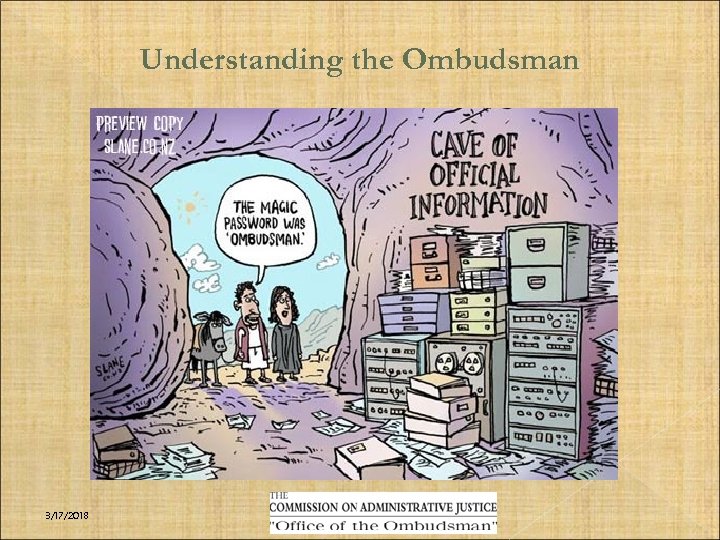 Understanding the Ombudsman 3/17/2018 