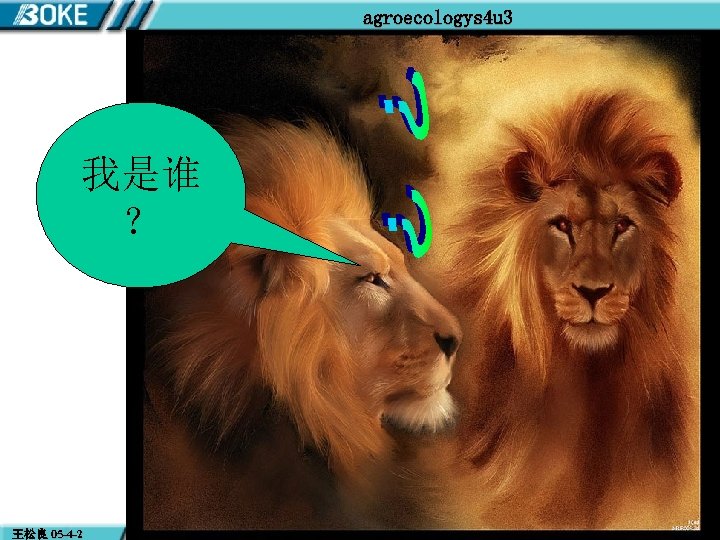agroecologys 4 u 3 我是谁 ？ 王松良 05 -4 -2 福建农林大学作物科学学院 College of Sciences,