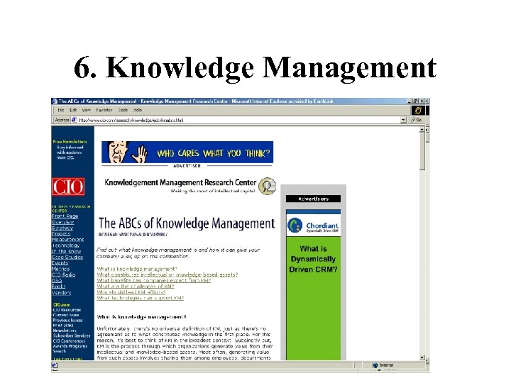 6. Knowledge Management 
