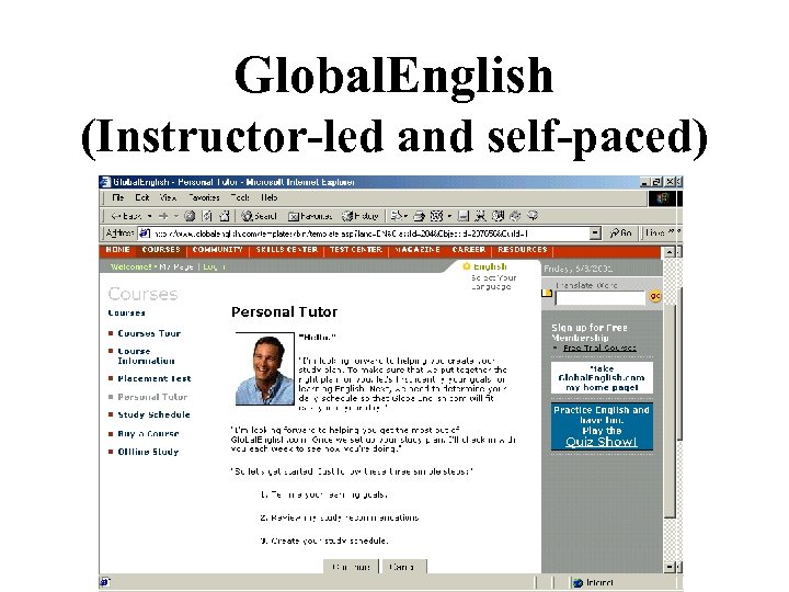 Global. English (Instructor-led and self-paced) 