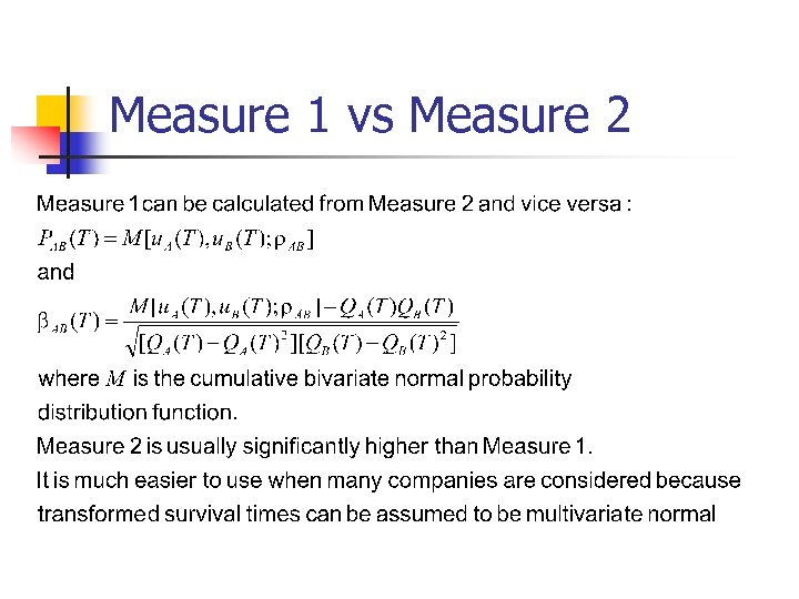 Measure 1 vs Measure 2 