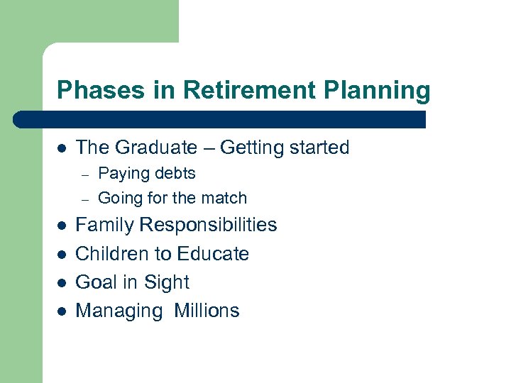 Life Cycle Guide to Retirement Planning George F