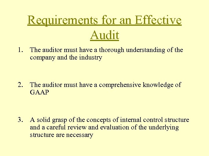three categories of generally accepted auditing standards