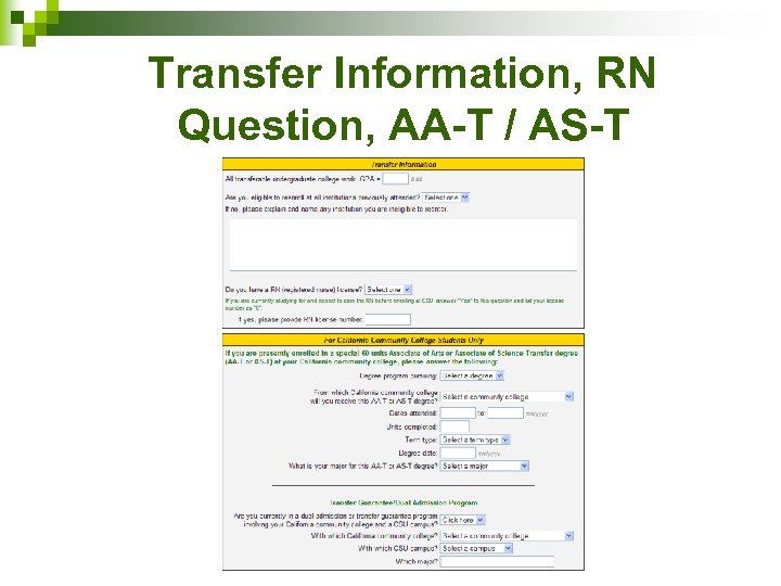 Transfer Information, RN Question, AA-T / AS-T 