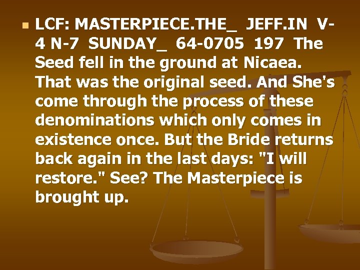 n LCF: MASTERPIECE. THE_ JEFF. IN V 4 N-7 SUNDAY_ 64 -0705 197 The