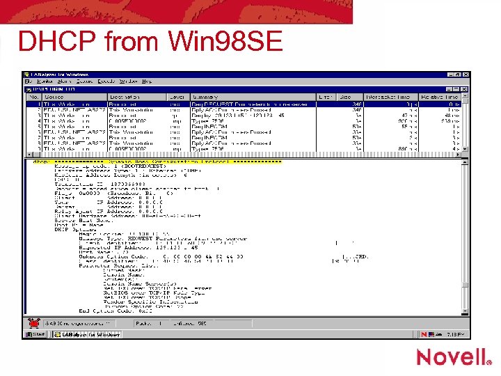 DHCP from Win 98 SE 