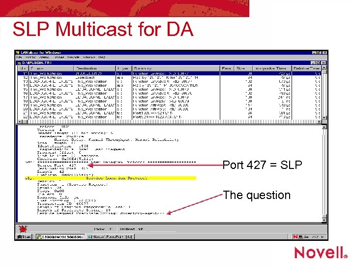 SLP Multicast for DA Port 427 = SLP The question 