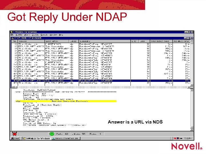 Got Reply Under NDAP Answer is a URL via NDS 