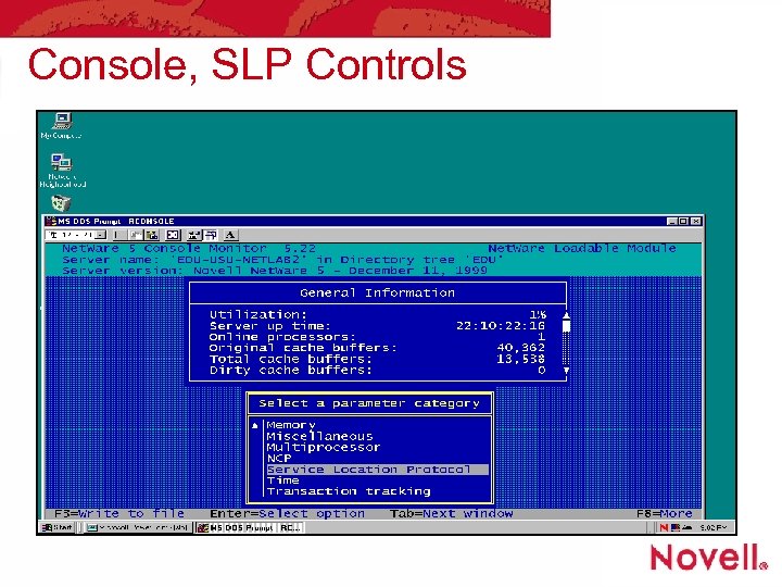 Console, SLP Controls 