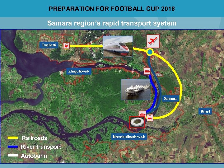 PREPARATION FOR FOOTBALL CUP 2018 Samara region’s rapid transport system Togliatti Zhiguliovsk Samara Kinel