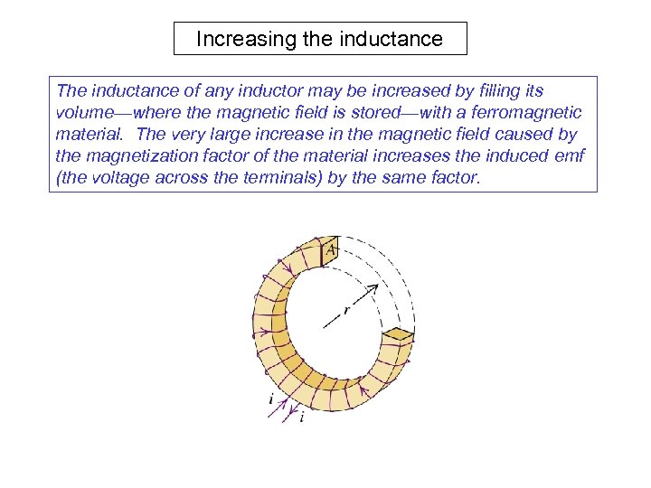 Increasing the inductance The inductance of any inductor may be increased by filling its