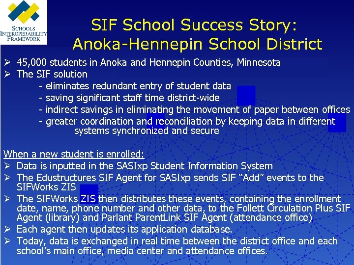 SIF School Success Story: Anoka-Hennepin School District Ø 45, 000 students in Anoka and