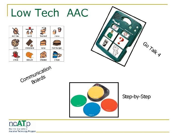 Low Tech AAC Go Ta lk tion a nic u mm ards Co Bo