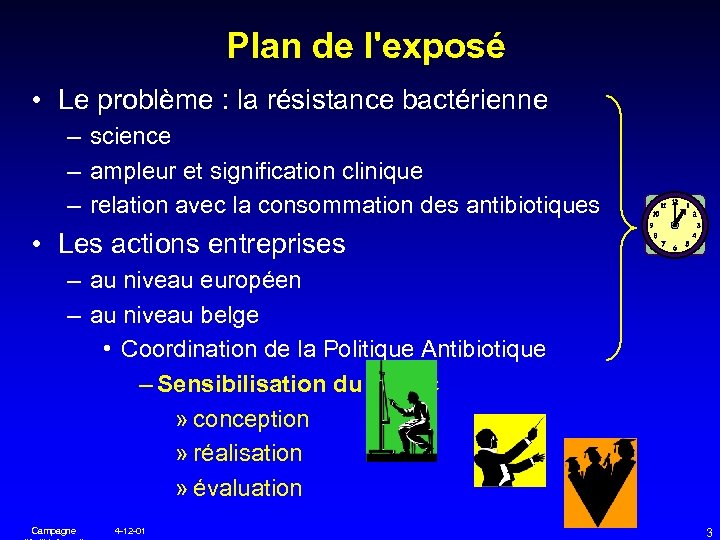 Plan de l'exposé • Le problème : la résistance bactérienne – science – ampleur