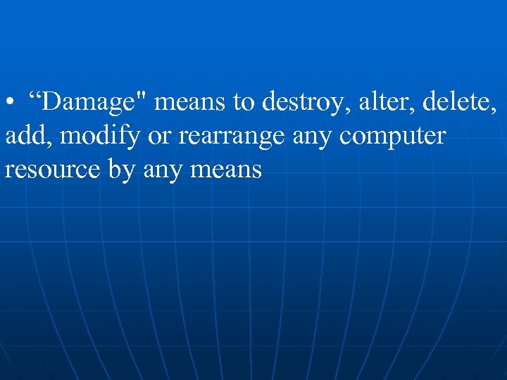  • “Damage