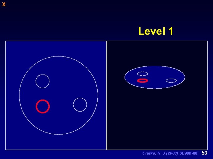 X Level 1 Clarke, R. J (2000) SL 909 -00: 53 
