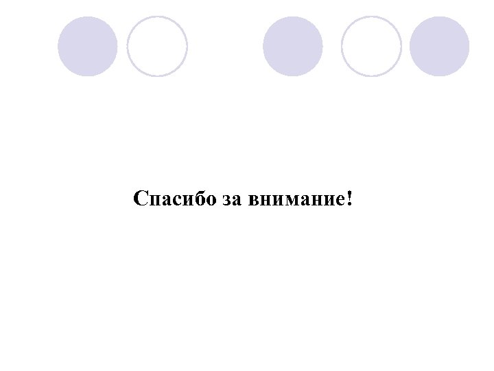 Спасибо за внимание! 