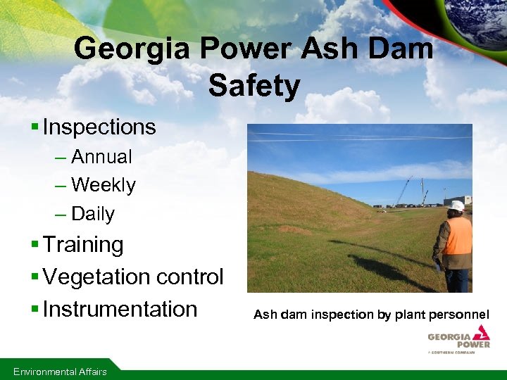 Georgia Power Ash Dam Safety § Inspections – Annual – Weekly – Daily §