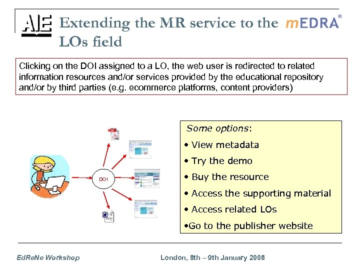 Extending the MR service to the LOs field Clicking on the DOI assigned to
