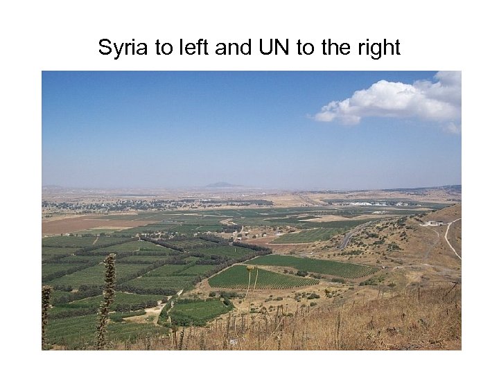 Syria to left and UN to the right 