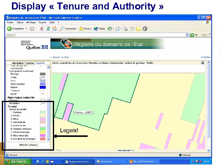 Display « Tenure and Authority » Legend 21 