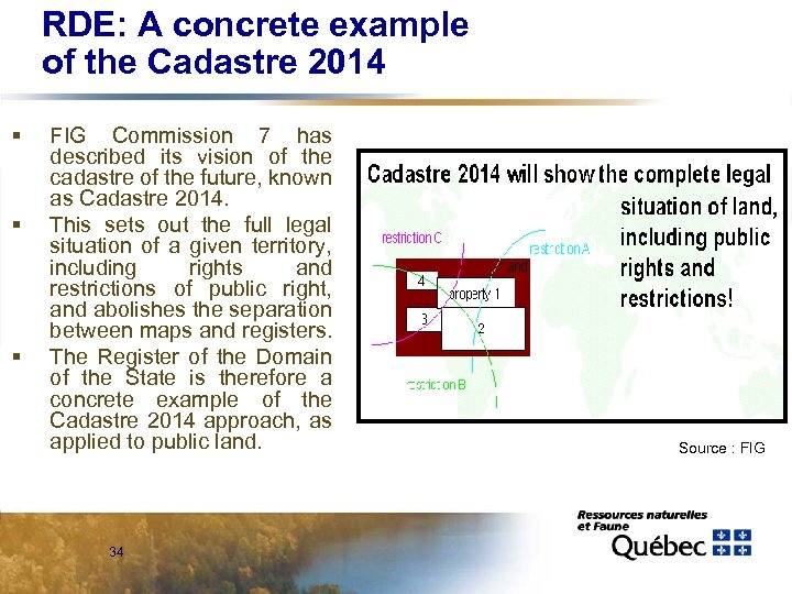 RDE: A concrete example of the Cadastre 2014 § § § FIG Commission 7