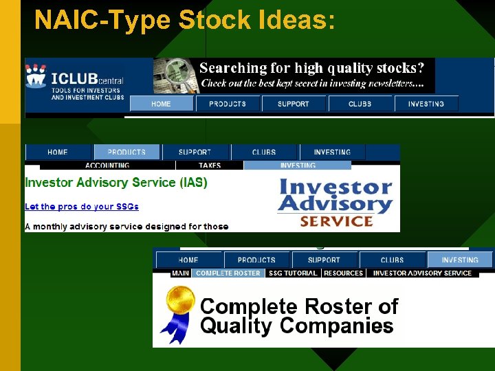 NAIC-Type Stock Ideas: 