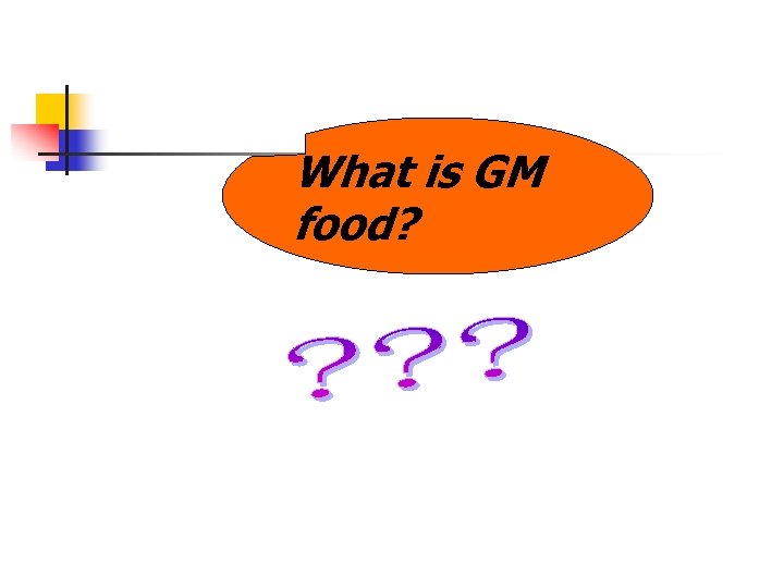 What is GM food? 