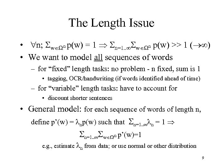 The Length Issue • 