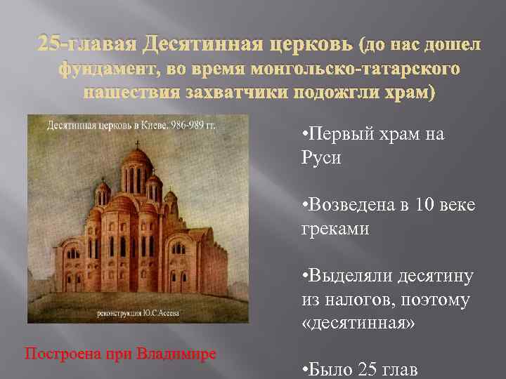 Собор Пресвятой Богородицы Десятинная Церковь