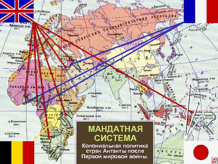 МАНДАТНАЯ СИСТЕМА Колониальная политика стран Антанты после Первой мировой войны. 