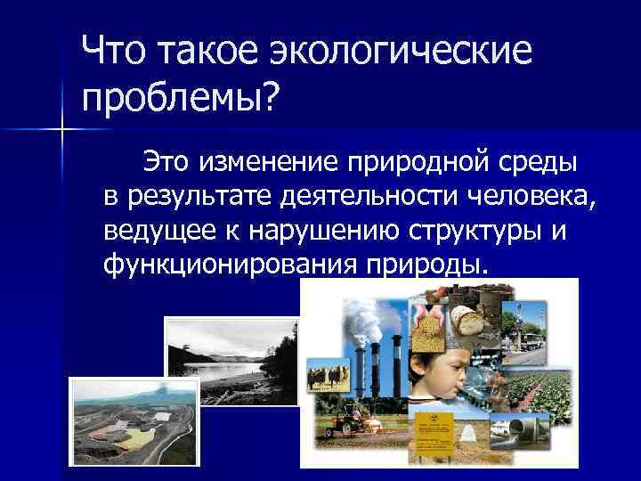 Что такое экологические проблемы? Это изменение природной среды в результате деятельности человека, ведущее к