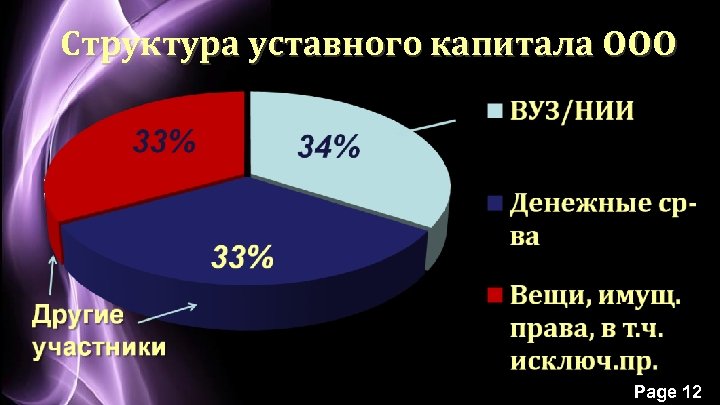 Структура уставного капитала ООО Page 12 