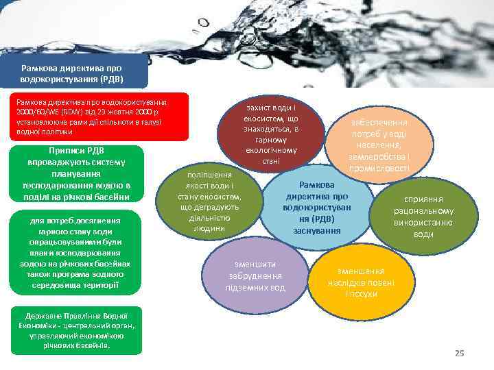Рамкова директива про водокористування (РДВ) Рамкова директива про водокористування 2000/60/WE (RDW) від 23 жовтня