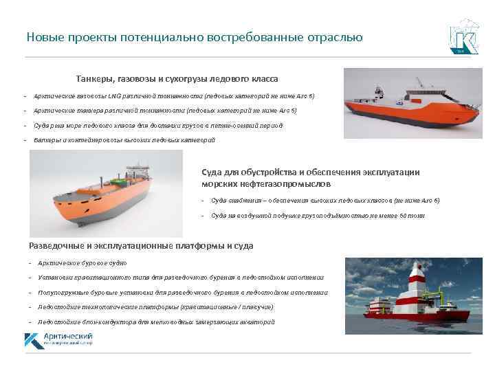 Новые проекты потенциально востребованные отраслью Танкеры, газовозы и сухогрузы ледового класса - Арктические газовозы