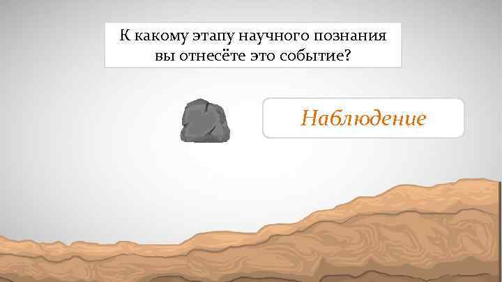 К какому этапу научного познания вы отнесёте это событие? Наблюдение 