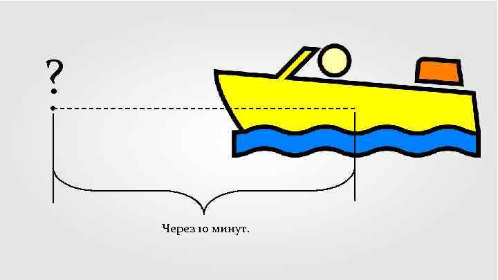 ? Через 10 минут. 