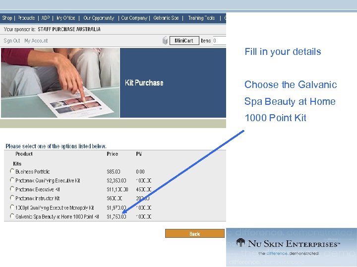Fill in your details Choose the Galvanic Spa Beauty at Home 1000 Point Kit