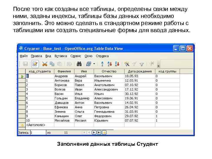 Что можно назвать базой данных. Опен офис база данных. Офис базы данных. Индексы в таблицах БД. Создание базы данных в OPENOFFICE.