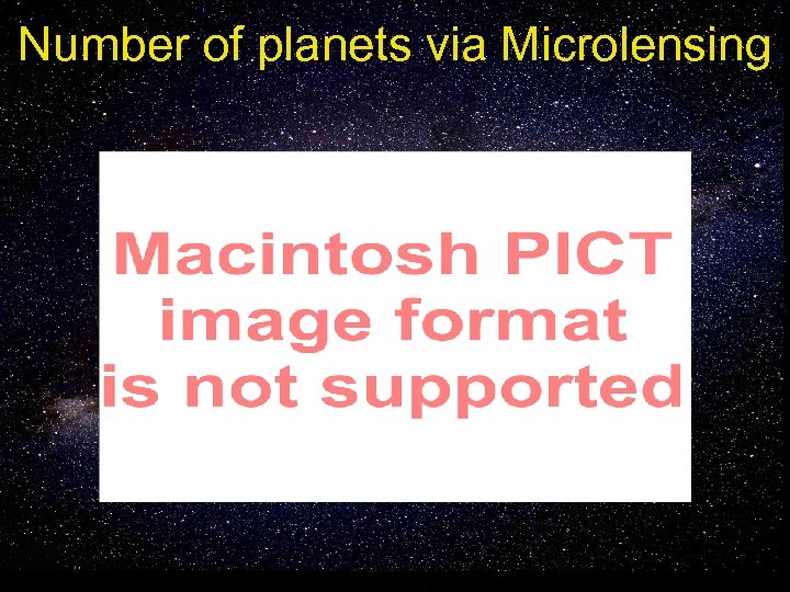 Number of planets via Microlensing 