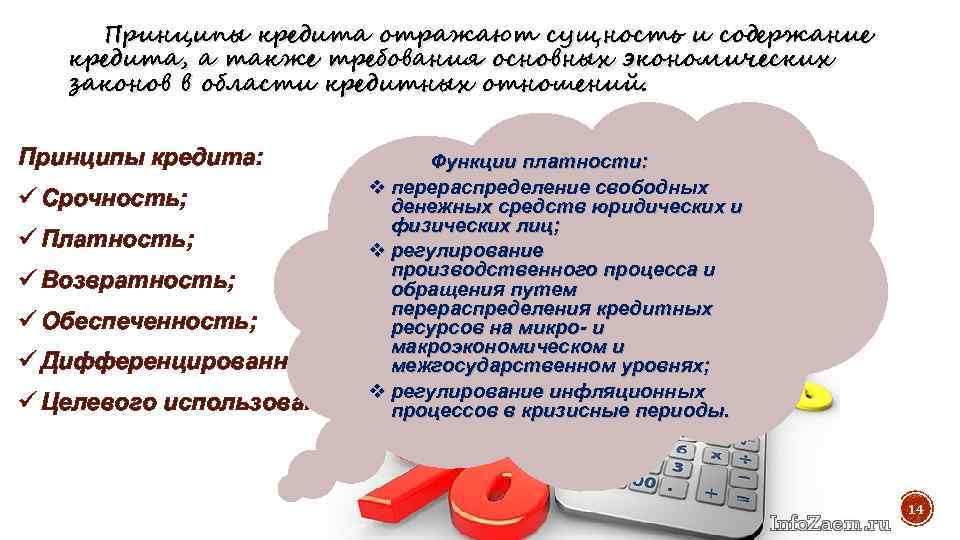 Принципы кредита отражают сущность и содержание кредита, а также требования основных экономических законов в