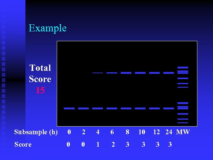 Example Total Score 15 Subsample (h) 0 2 4 6 8 10 Score 0