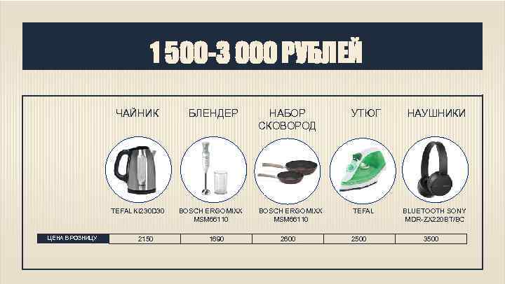 1 500 -3 000 РУБЛЕЙ ЧАЙНИК TEFAL KI 230 D 30 ЦЕНА В РОЗНИЦУ