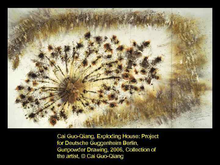 Cai Guo-Qiang, Exploding House: Project for Deutsche Guggenheim Berlin, Gunpowder Drawing, 2006, Collection of