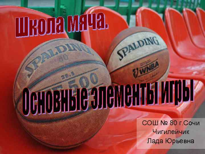 СОШ № 80 г. Сочи Чигилейчик Лада Юрьевна 