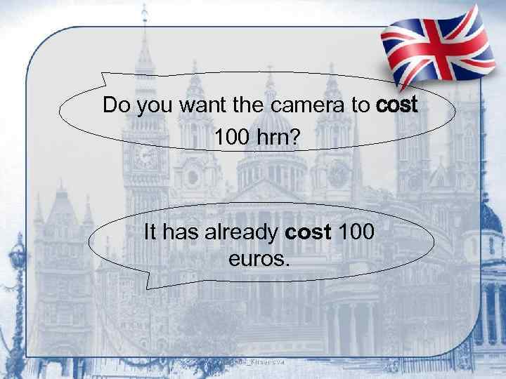 Do you want the camera to cost 100 hrn? It has already cost 100