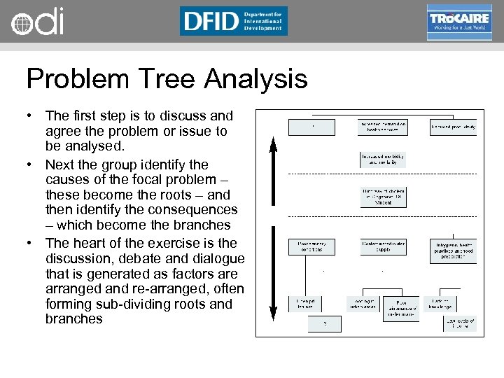RAPID Programme Problem Tree Analysis • The first step is to discuss and agree