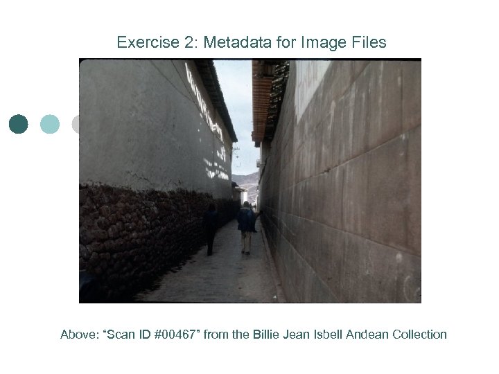 Exercise 2: Metadata for Image Files Above: “Scan ID #00467” from the Billie Jean