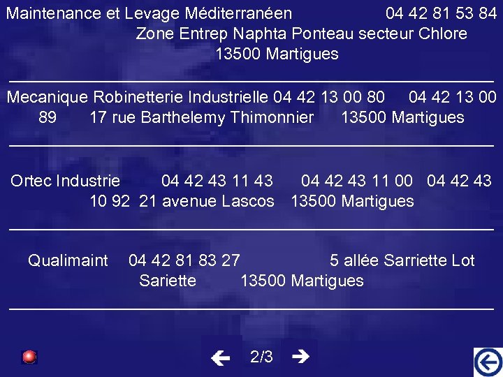 Maintenance et Levage Méditerranéen 04 42 81 53 84 Zone Entrep Naphta Ponteau secteur