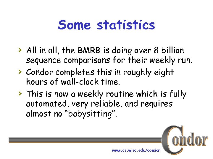 Some statistics › All in all, the BMRB is doing over 8 billion ›